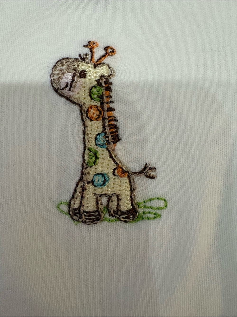 Little Me Sleeper Gown with embroidered Giraffe and Hat Set - Picture 2 of 3